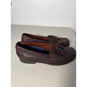 Bostonian First Flex Dark Brown Leather Kiltie Tassel Loafers Womens Shoes Sz 9